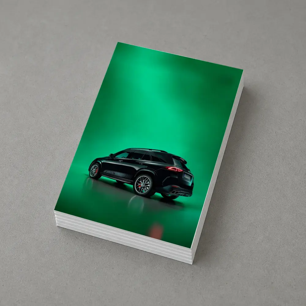Mercedes AMG GLE Black On Green Background – Postcards